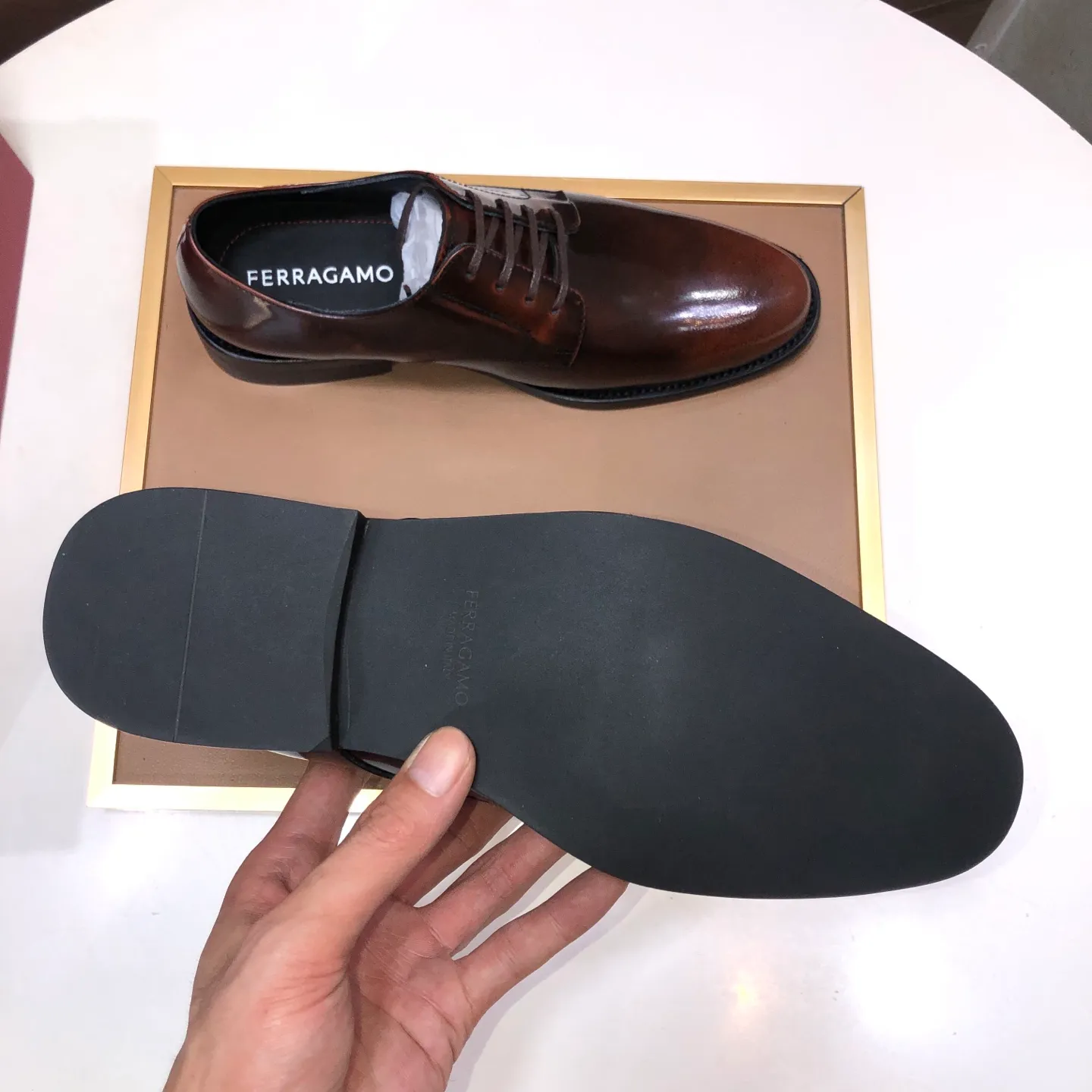 Men's shoes 💰540💰 [Ferragamo/Ferragamo] The latest model from the counter. Original imported high-quality cowhide with open sides + imported 🐂 cowhide lining + original luxury metal buckle + original combination outsole. Comparison is stress-free 38–45 (45 is custom-made and cannot be returned or exchanged)